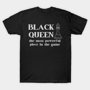 Black Queen Most Powerful Chess African American T-Shirt